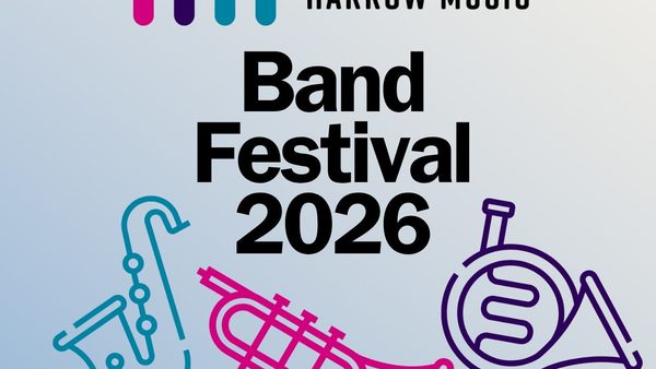 harrow music service band festical 2026 poster, located at Harrow Arts Centre on Tuesday 17th November 2026